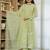 Pista green chanderi silk heavy thread embroidery work kurta pant set