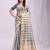 sky blue color zari border work orgenza stripe saree with blouse