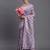 violet color woven linen cotton saree with blouse