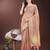 peach color zari border orgenza saree with blouse