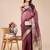 purple color zari border orgenza saree with blouse