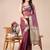 purple color zari border orgenza saree with blouse