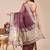 purple color zari border orgenza saree with blouse