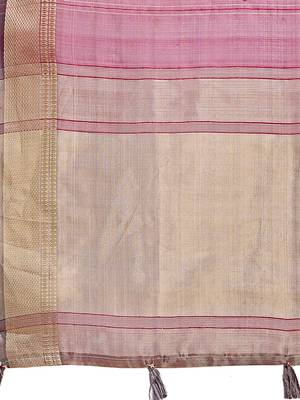 purple zari border orgenza saree with blouse 4