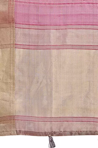 purple color zari border orgenza saree with blouse