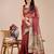 maroon color zari border orgenza saree with blouse