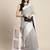 grey woven zari border linen cotton saree