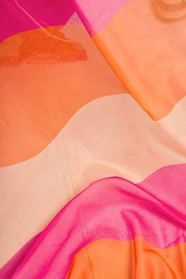 Multicolor digital printed linen ready to wear designer saree with unstitched blouse 8