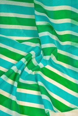 Green digital printed linen ready to wear designer saree with unstitched blouse 8