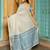 sky blue color woven border & pallu linen saree
