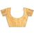 yellow color zari border orgenza saree with blouse
