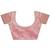 light pink color zari border orgenza saree with blouse