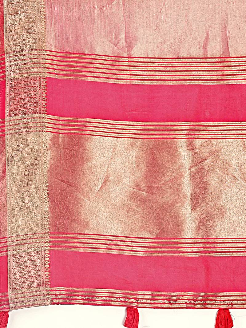 orange color zari border orgenza saree with blouse