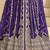 Dark purple embroidery codding sequence work with chinon silk anarkali style