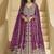 Rani embroidery codding sequence work with chinon silk anarkali for women