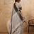 chocolate grey color solid linen cotton saree 