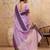 purple color solid linen cotton saree 