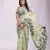 light green color embroidred linen cotton saree