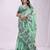 rama green color embroidred linen cotton saree