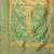 green color lichi art silk blend woven work saree