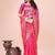 pink color lichi art silk blend woven work saree