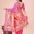 pink color lichi art silk blend woven work saree