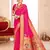 magenta color woven work paithani art silk blend saree