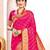 magenta color woven work paithani art silk saree