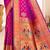 purple color woven work paithani art silk saree