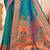 sea green color woven work paithani art silk saree