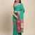 Teal Green color zari woven art silk blend saree with un-stitch blouse