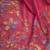 Pink digital printed linen ready to wear designer saree with unstitched blouse