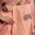 peach color woven work linen cotton saree