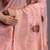 light pink color woven work linen cotton saree