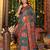 rama green color woven  embroidered work linene cotton saree