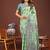 light green color woven linen cotton saree 