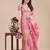 pink color solid orgenza zari border  saree 