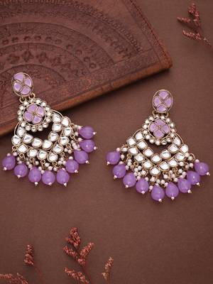 Kundan type zumka earring for girls 1