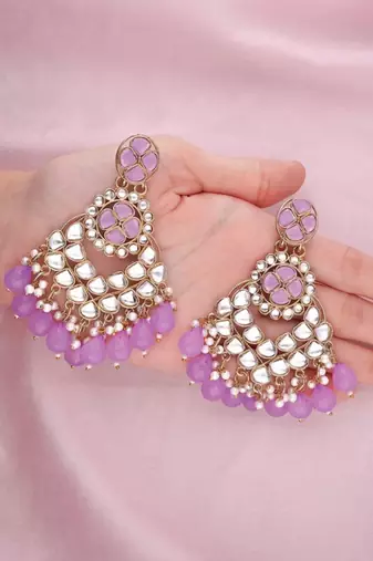 Kundan type zumka earring for girls