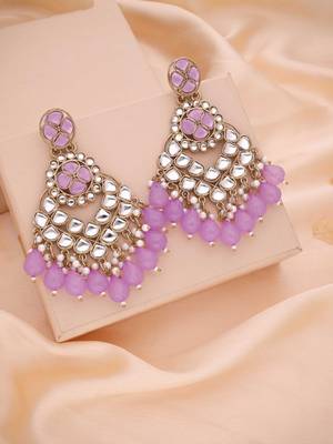 Kundan type zumka earring for girls 3