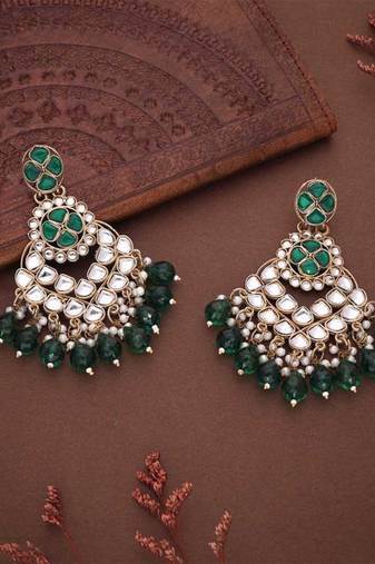 Kundan type zumka earring for girls