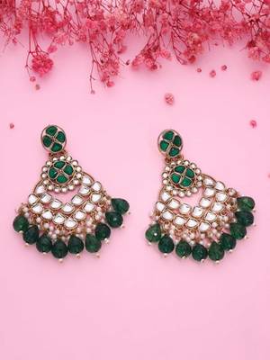 Kundan type zumka earring for girls 4