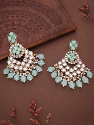 Kundan type zumka earring for girls 1