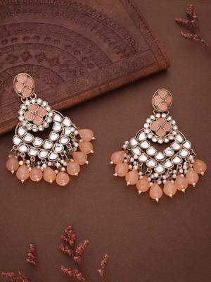 Kundan type zumka earring for girls 1