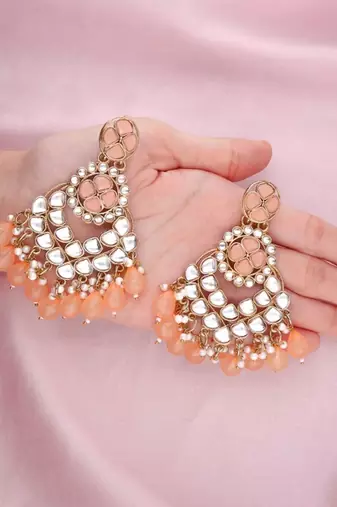 Kundan type zumka earring for girls