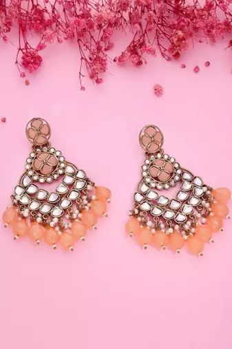Kundan type zumka earring for girls