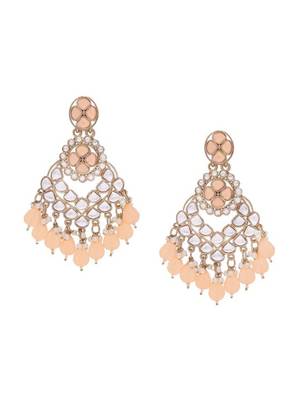 Kundan type zumka earring for girls 5