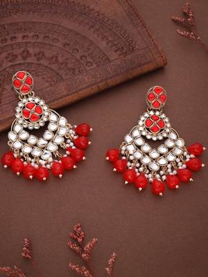 Kundan type zumka earring for girls 1