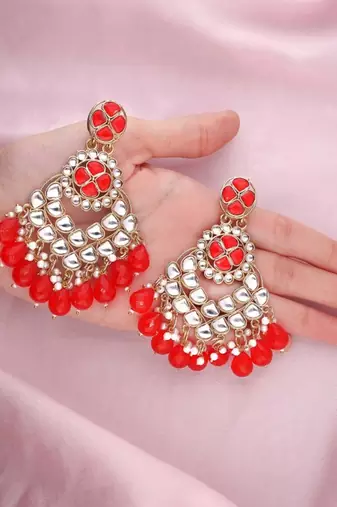 Kundan type zumka earring for girls