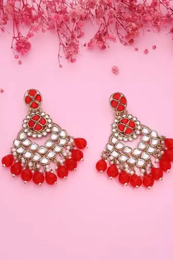 Kundan type zumka earring for girls